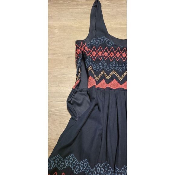 HeartSoul Women's Blue Embroidered Sleeveless Shift Mini Dress‎ Size XL - Picture 14 of 14